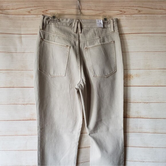 Good American High-Rise 5-Pocket Styling 100% Cotton Jeans in Bone001 - Picture 3 of 8